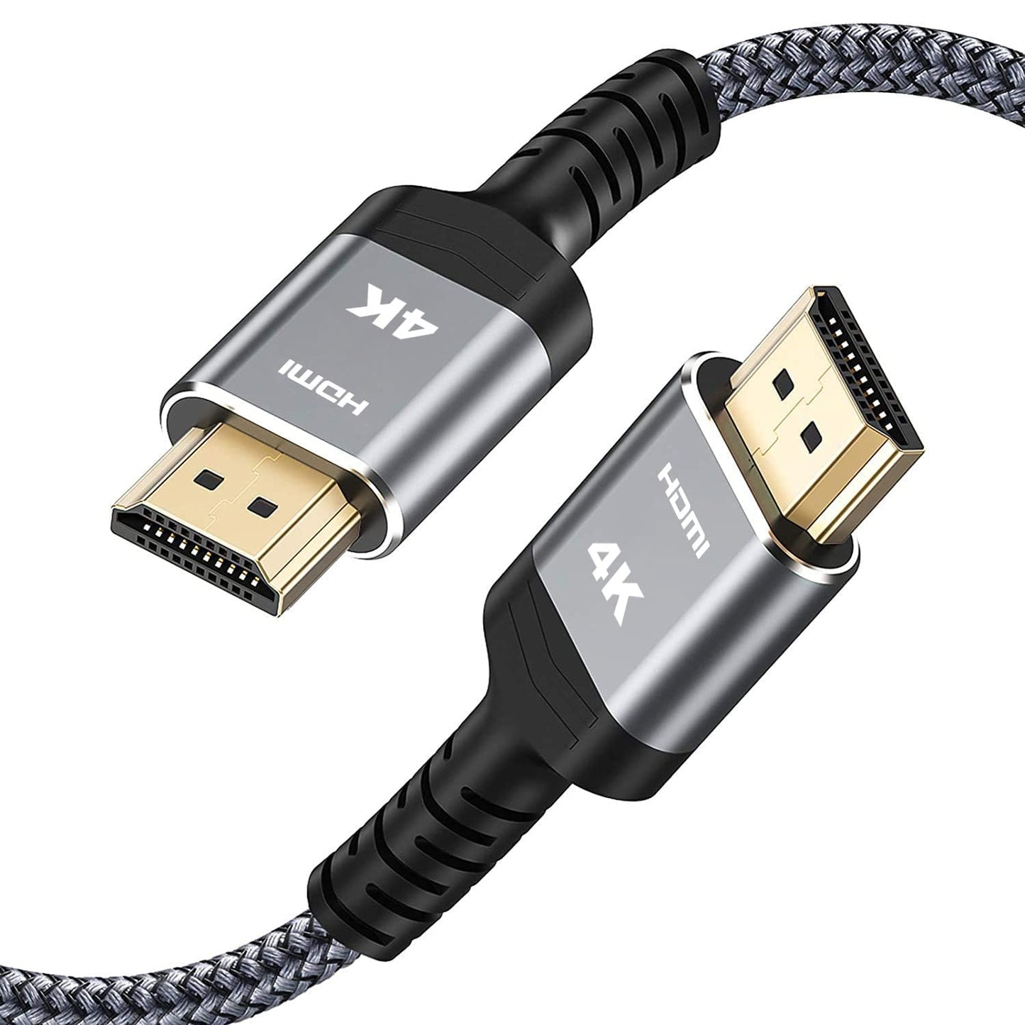 Highwings High-Speed 25 FT HDMI Cable, 18Gbps 2.0 Braided HDMI Cord, 4K HDR, HDR10, HDCP 2.2, ARC, Compatible with Roku TV/HDTV/PS5/Blu-ray