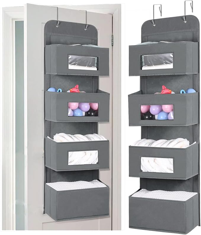MAX Houser 4-Shelf Over The Door Hanging Organizer