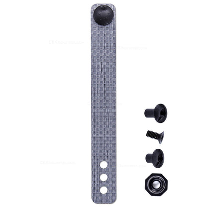 Tegris IWB Rigid Belt Loops - Silver – w/Heavy Duty Pull-The-Dot Security Snaps & Mounting Hardware - 5.75 x 0.75 inch - Holster Loops - (Fits 1.25" to 2.00" Belts (Adjustable) - (2 Pack)