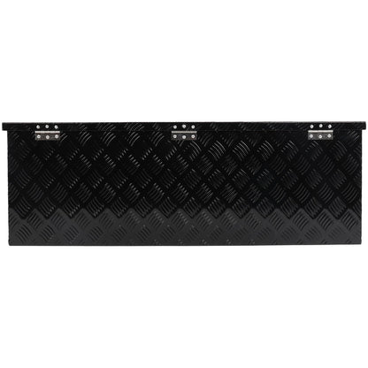 SCITOO 44 Inch Diamond Plate Truck Bed Tool Box,Aluminum Heavy Duty Crossover Storage for Most Full Size Pickups,Lockable Weatherproof Chest,Fits 44" Truck Beds,Easy Access to Load and Unload