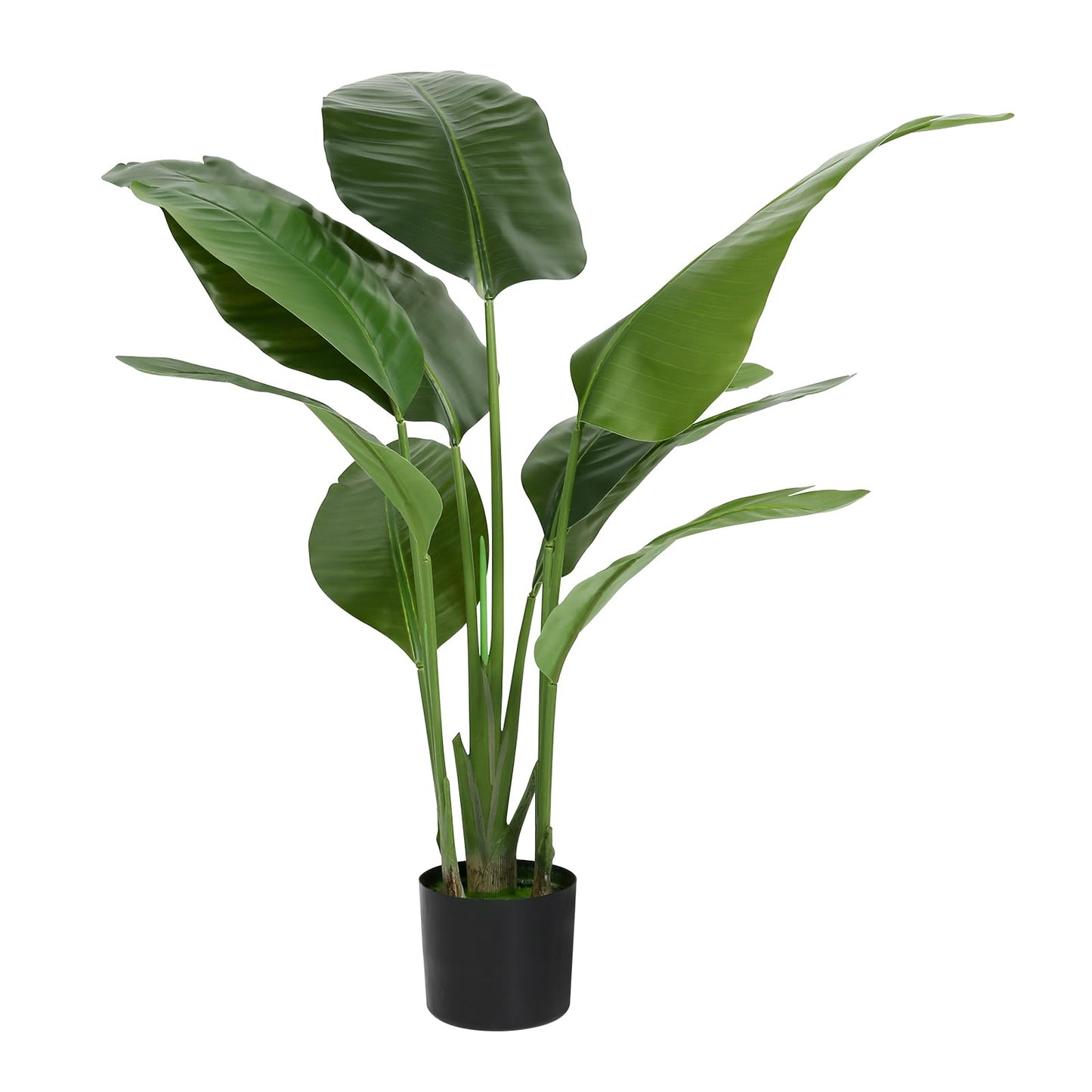 WC WAH CHUN Artificial Bird of Paradise Plant Fake Tropical Palm Tree for Indoor Outdoor, Perfect Faux Plants for Home Garden Office Store Decoration (H 120cm)