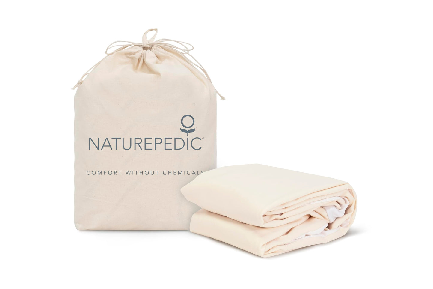 Naturepedic Organic Waterproof Mattress Protector Pad - Washable & Reusable Fitted Stretch Knit Mattress Cover - Highly Absorbent Bed Incontinence Pads - Breathable Cotton Protector for Queen, 9"-16"