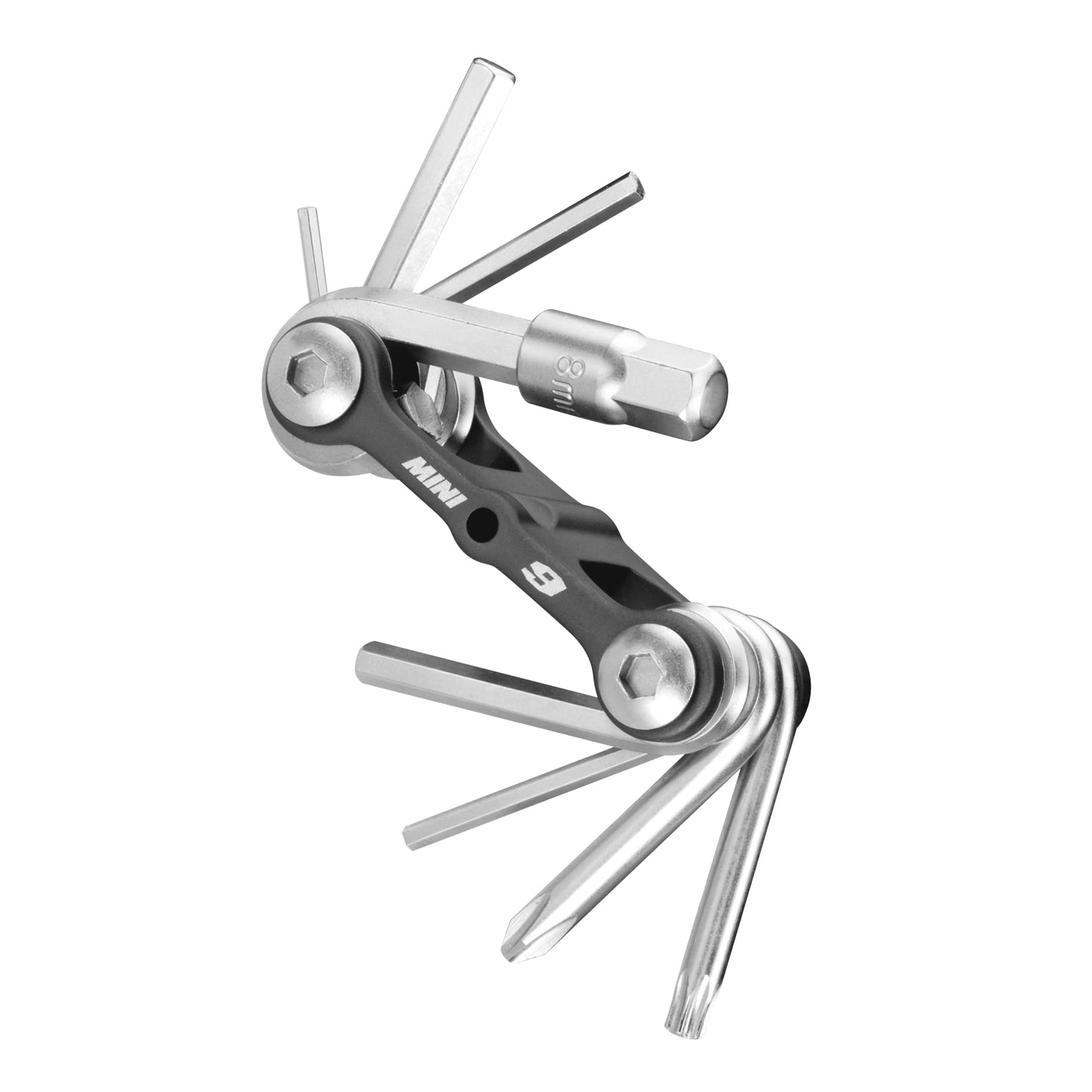 Topeak The Mini 9-Function Bicycle Tool - TT2409 , Black/Silver, L x W x H ﻿﻿﻿﻿6.6 x 3.1 x 2cm / 2.6” x 1.2” x 0.8”