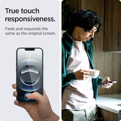 Spigen Tempered Glass Screen Protector [GlasTR EZ FIT] designed for iPhone 14 Pro Max [Case Friendly] - Sensor Protection / 2 Pack