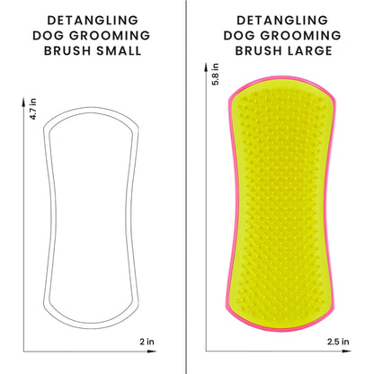 Tangle Teezer Large Pet Teezer Detangling Dog Grooming Brush - Dry or Bath - The Perfect Detangling Brush for Dogs - Pink & Yellow