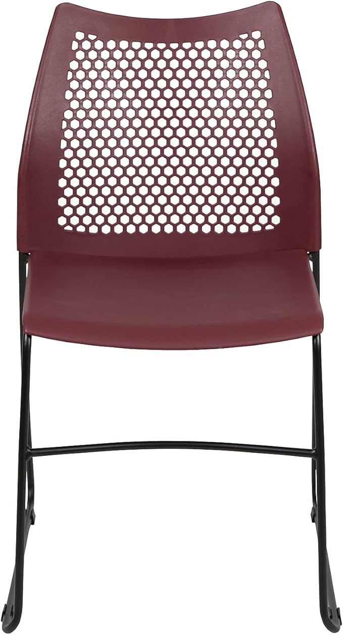 Flash Furniture HERCULES Series 5 Pack 661 lb. Capacity Burgundy Stack Chair
