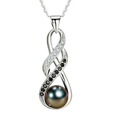 NONNYL Gifts for Women Wife Gift Anniversary,Tahitian Black Pearl Necklace, Mothers Day Gifts for Mom Wife Women Jewelry, Birthday Christmas Gift Valentine's Day for Her