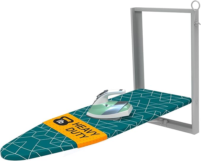 Xabitat Wall Mounted Ironing Board, 36.2" X 12.2" Compact Mount Fold Down Iron