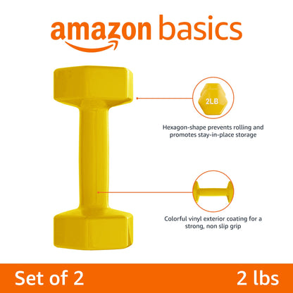 Amazon Basics Vinyl Coated Dumbbell Hand Weights