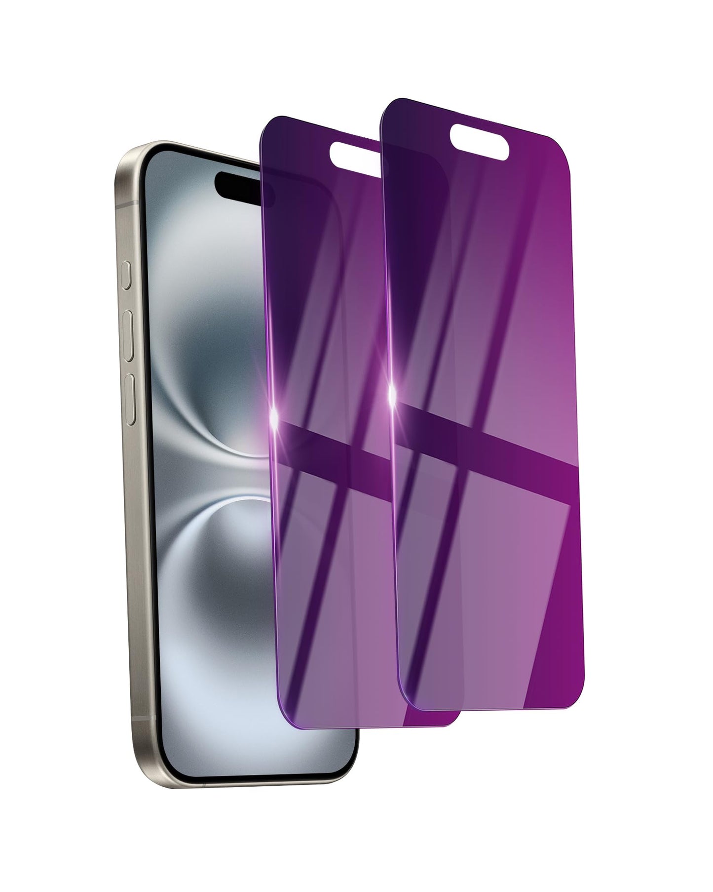 2 Pack Privacy Screen Protector for iPhone 16 Pro Max Tempered Glass 6.9inch Private Saver Anti-Spy Eye Protection Anti-Scratch Full Coverage