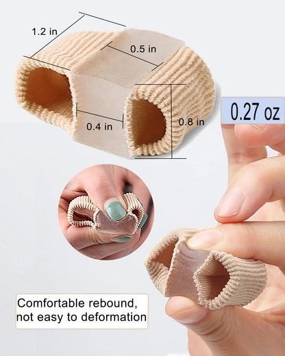 Golbylicc Bunion Toe Separators for Overlapping Toes Women Men, Gel Toe Spacers Bunion Corrector with 2 Loops for feet, Hammer Toe Straightener (2PC)