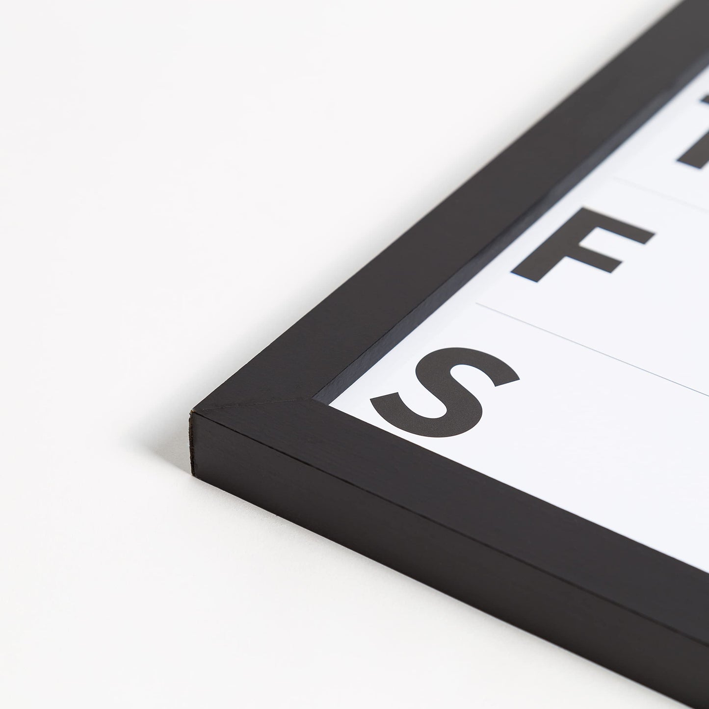 U Brands Framed Magnetic Weekly Calendar Dry Erase Board, Office Supplies, Black Frame, with Marker, Magnet, 11” x 18”