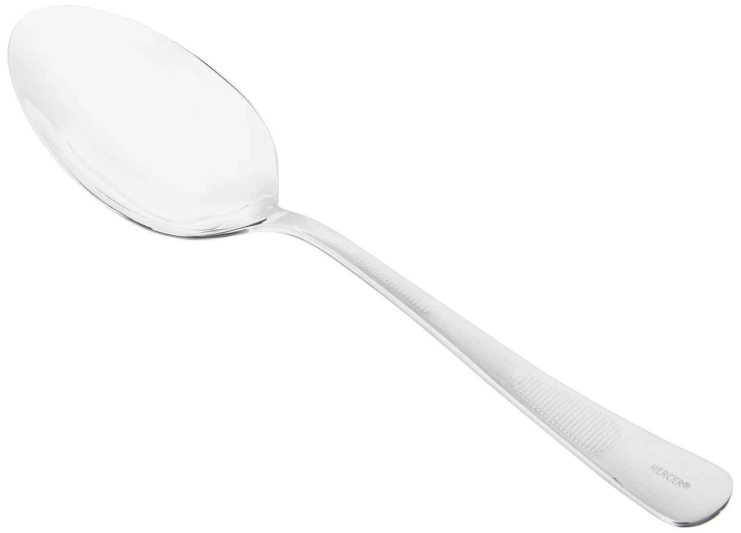 Mercer Culinary 18-8 Stainless Steel Plating Spoon with Solid Bowl, 9 Inch,Silver
