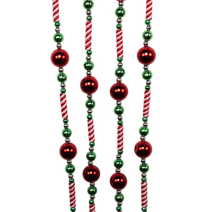 Kurt Adler 8 Foot Candy Bead Garland with Red Balls