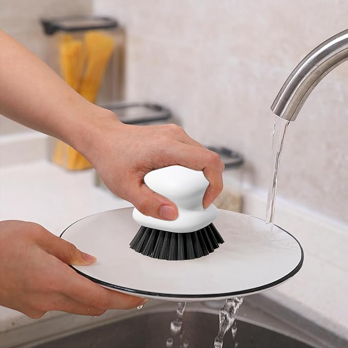 Dish Brush with Handle, Kitchen Scrub Brushes