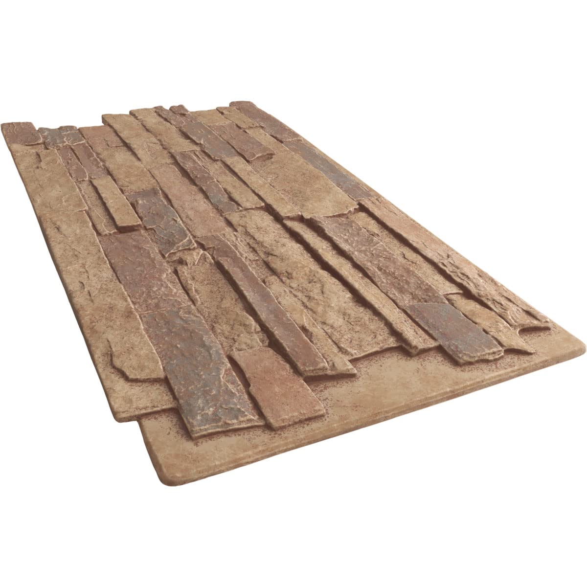 EverStone Acadia Ledge Faux Stone Panel, 49"W x 25 1/2"H x 1 1/4"D, Fall Bank Color