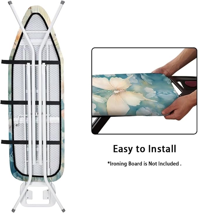 Sprowallow Butterfly Flower Ironing Board Cover and Pad