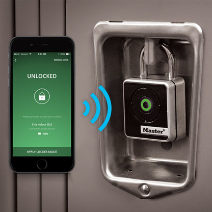 Master Lock Bluetooth Indoor Padlock with Easy Backup Keypad Entry 4400D