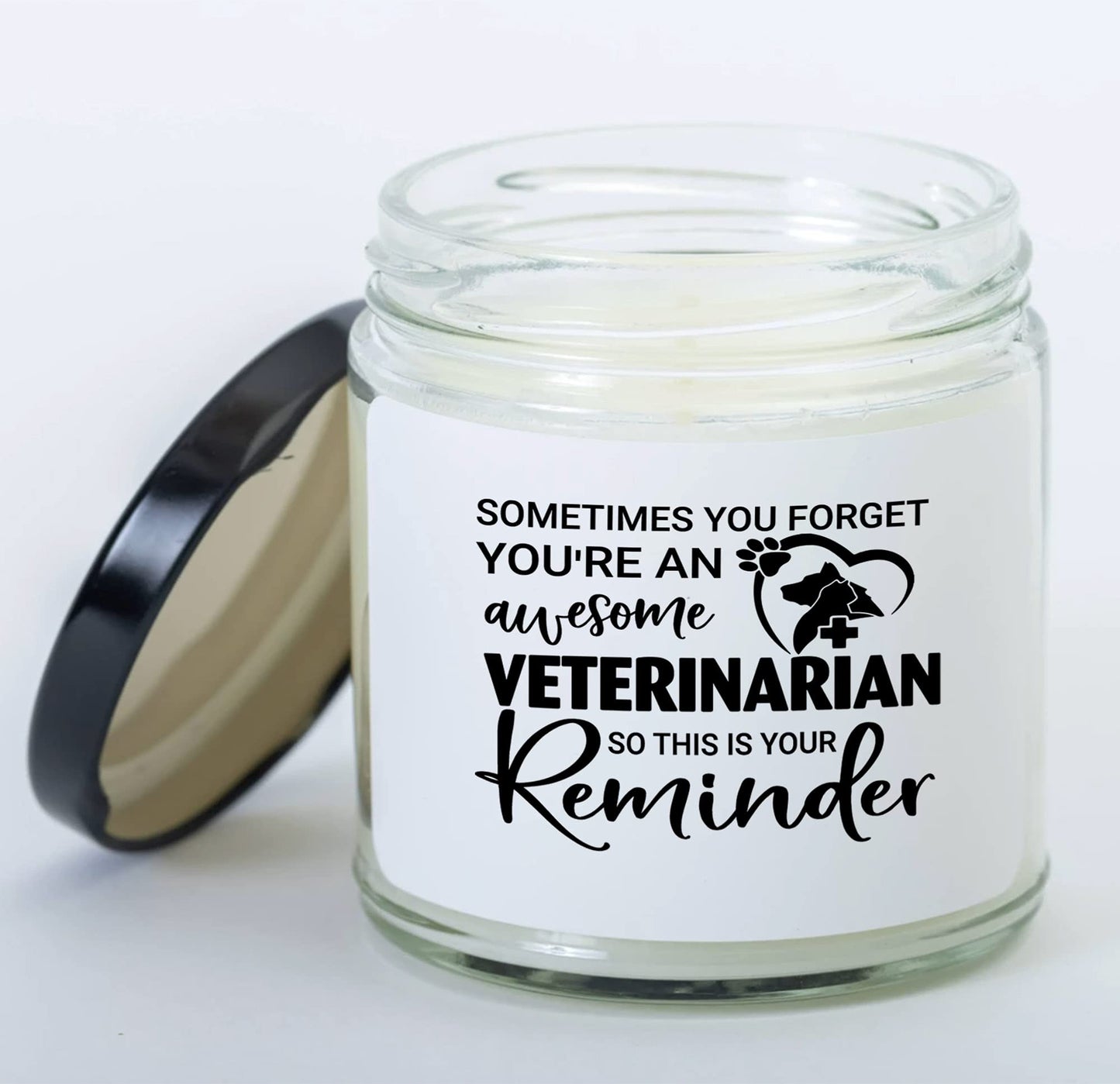 Veterinarian Candle Sometime You Forget You're Awesome Veterinary Medicine Vanilla Scented Candle Gift for Vet Clinic Animals Hospital