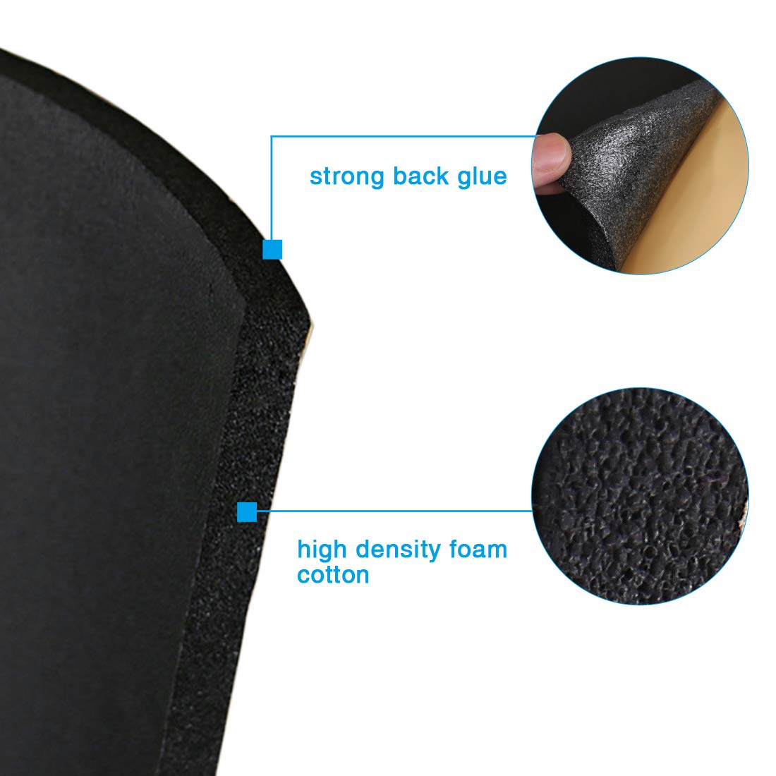 uxcell 236mil 6mm Audio Stereo Sound Acoustic Noise Absorbing Mat Dampening Mat 19.7"x31.5"
