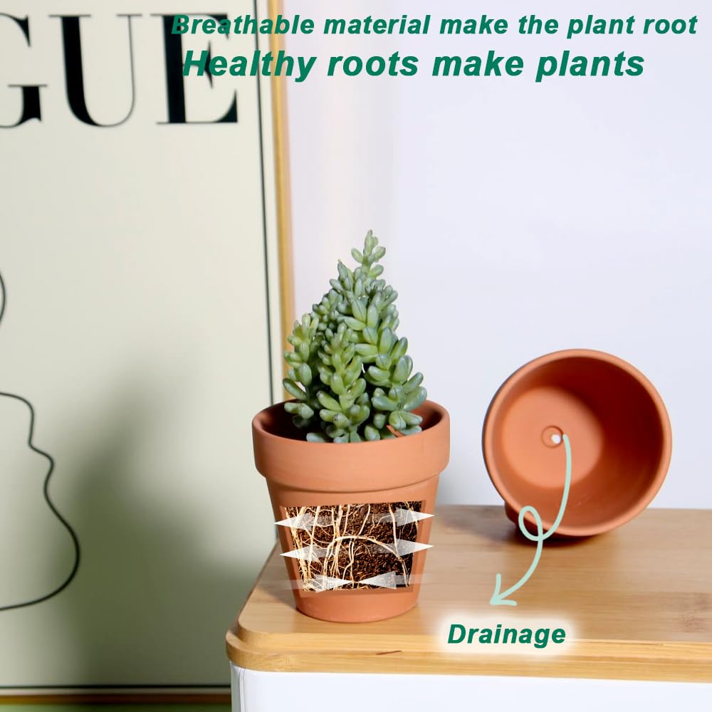 vensovo 2.5 Inch Small Terracotta Pots - 12 Pack Terra Cotta Terra Cotta Pot with Drainage, Clay Ceramic Pottery Planter for Indoor/Outdoor Plants, Crafts, Wedding Favor