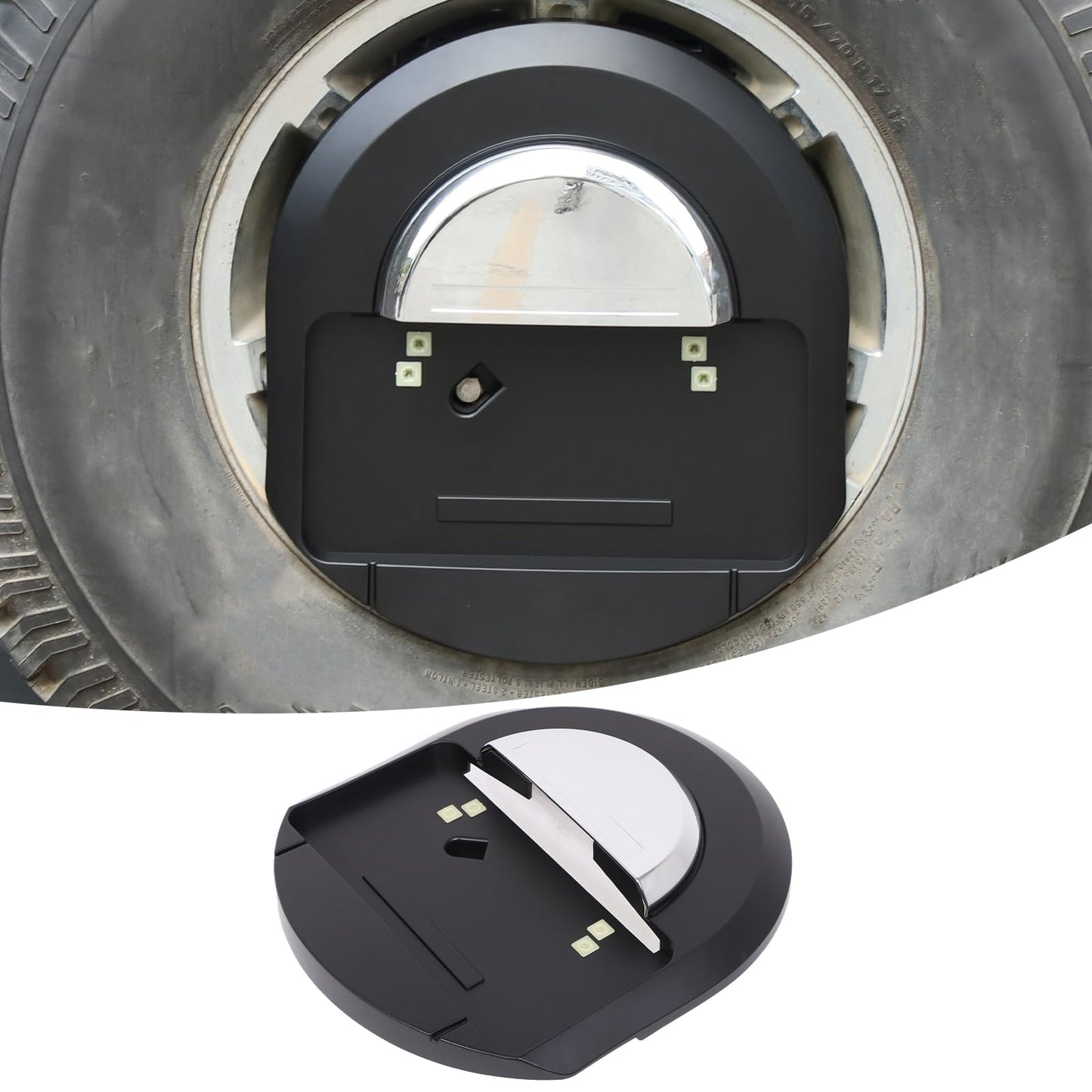 PIUGILH Spare Tire Mounting License Plate Frame Compatible with Hummer H2 2003-2009 (25782333) Spare Tire Rack Rear Wheel Mount Licence Holder Bracket (Matte Black)