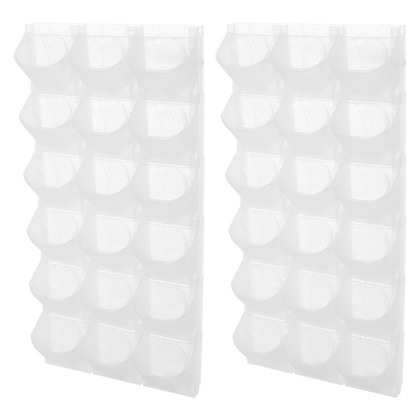 AGULIUM 36 Pots Vertical Wall Planter, Indoor/Outdoor Vertical Garden Wall, Stackable Flower Pot Holder for Living Plants Flowers Herbs Vegetables for Home Garden Patio Balcony Office Building