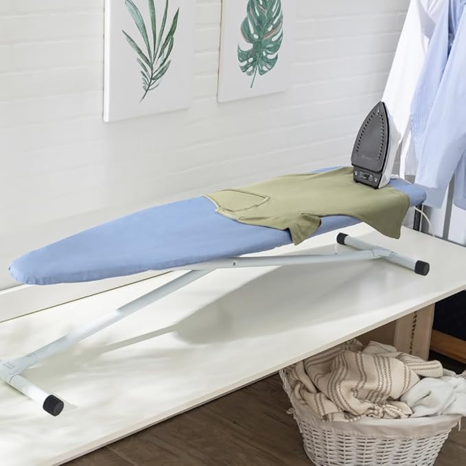 Full Size Ironing Board with Cover & Pad – USA-Made with Enhanced Grip Feet