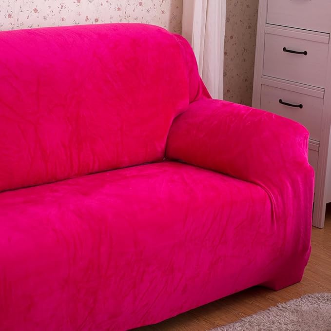 vctops 1-Piece Velvet Plush Stretch Chair Sofa Slipcover Soft Fuzzy Fluffy