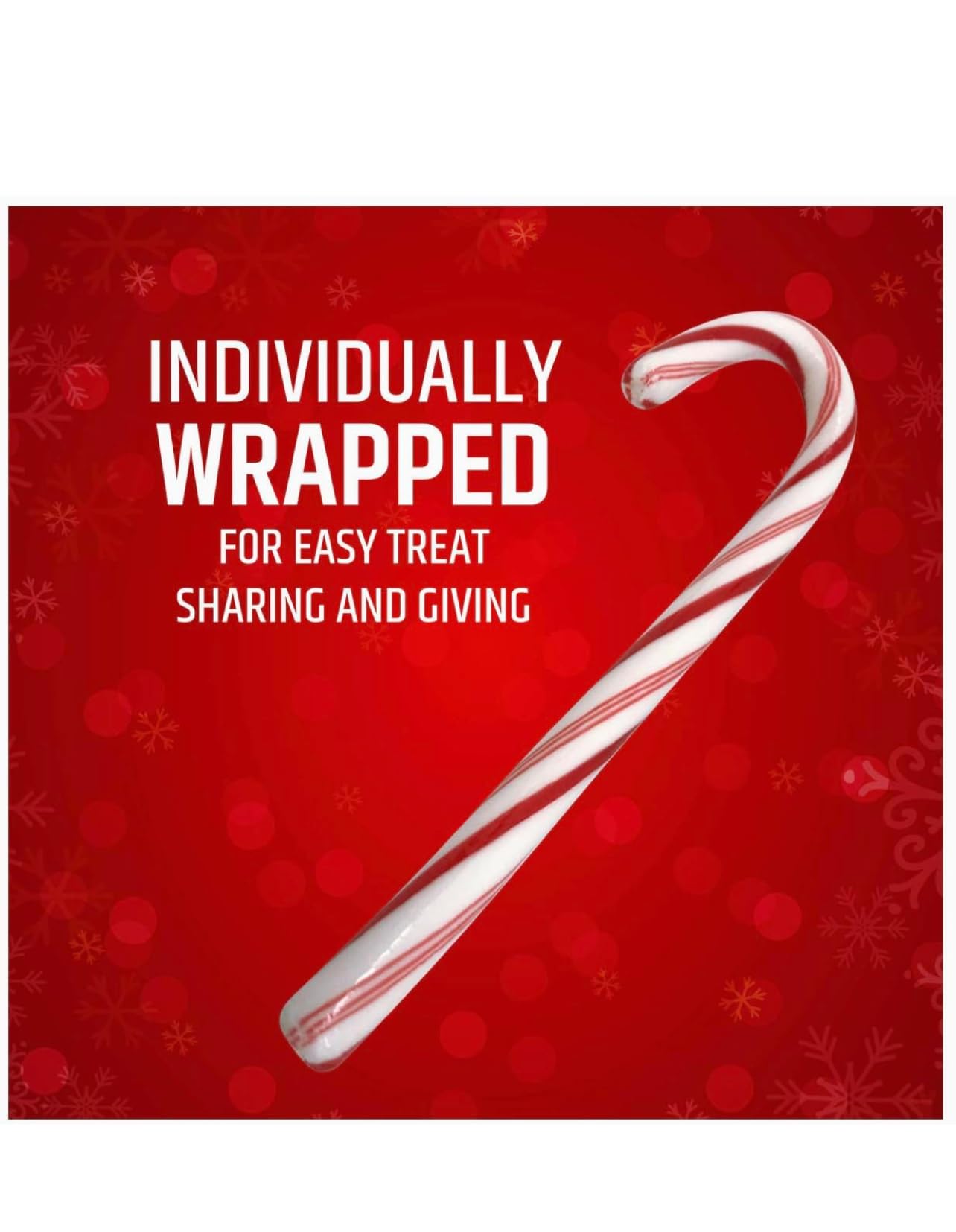 Candy Canes Individually Wrapped | Red and Whites Striped Peppermint Flavored Candy Canes | (72 - Count Candy Canes)
