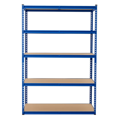 5-Tier Storage Shelving, Adjustable Garage Shelves, Meta Storage Shelving Unit with 2500LBS Capacity, Steel Wire Rack Shelf Organizer for Garage, Kitchen Pantry Basement, 48 x 24x 71inch, Blue