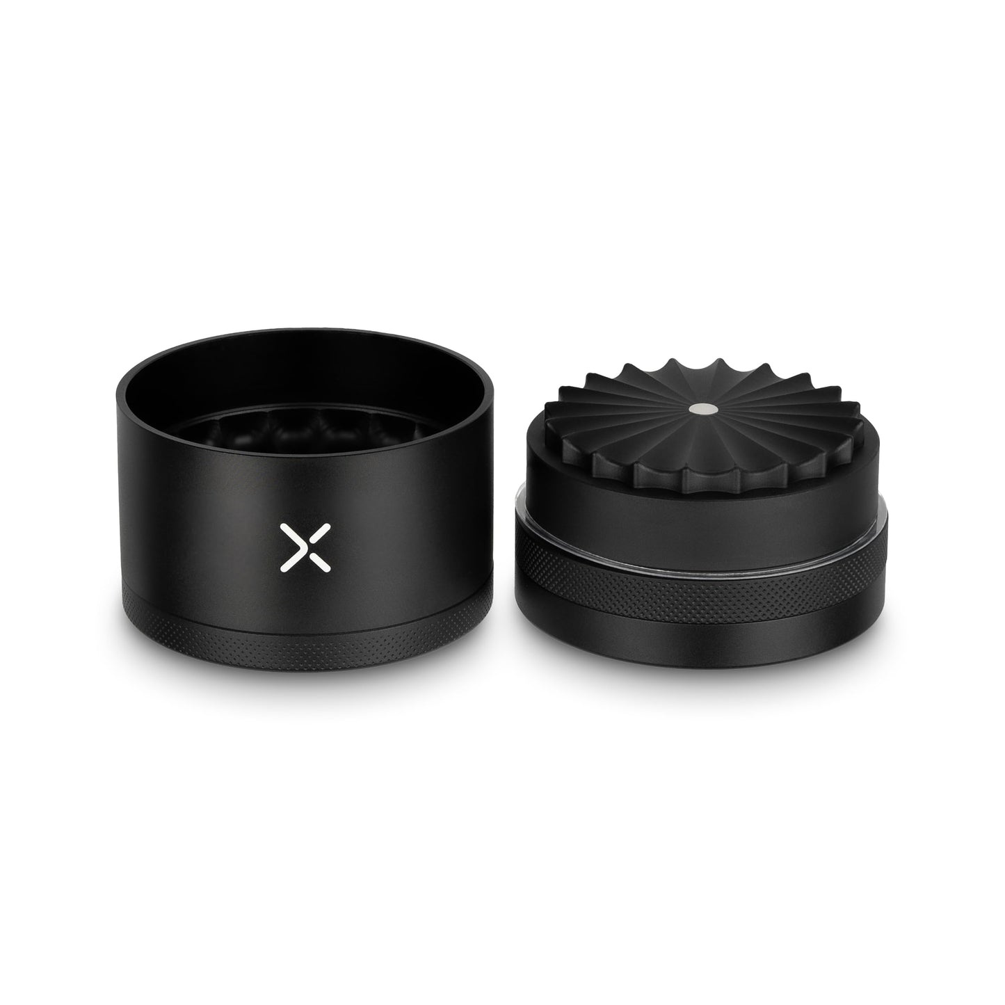 MillX Premium Toothless 2.5 Inch Aluminum Spice & Herb Grinder, Extra Storage Compartment, Manual Kitchen Use, Jam-free and Smooth Grinder (Matte Black)