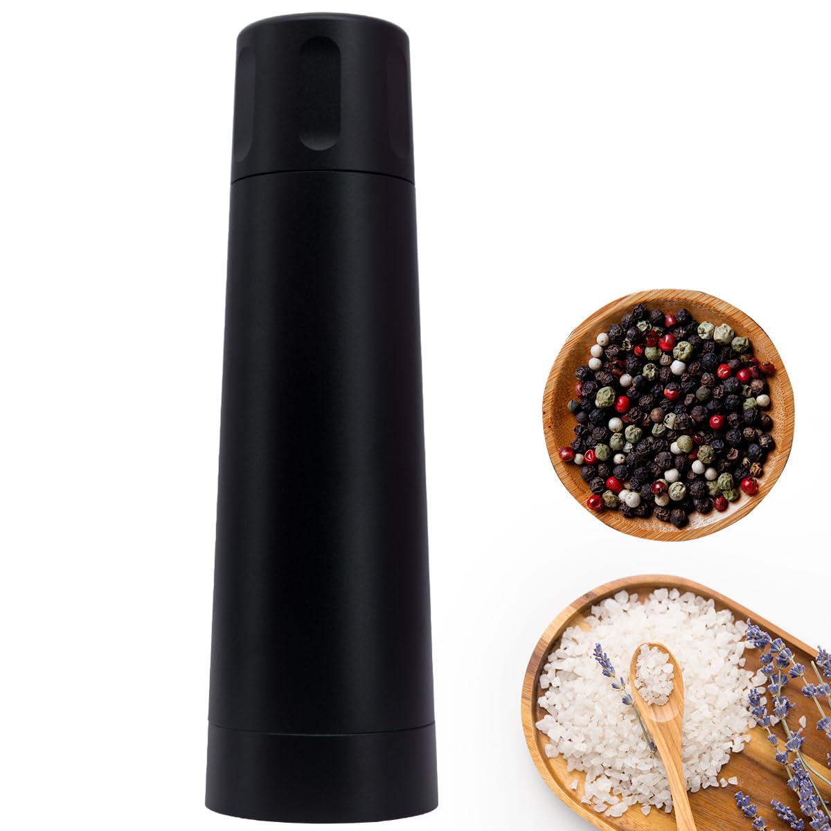 Heavy duty mill grinder, Salt and Pepper grinder mill, Manual Pepper Mill, Metal Pepper Grinder, Quick mill grinder, Black pepper grinder, Aluminum Matte Black, Gifts for Men,Ceramic Grinding Core