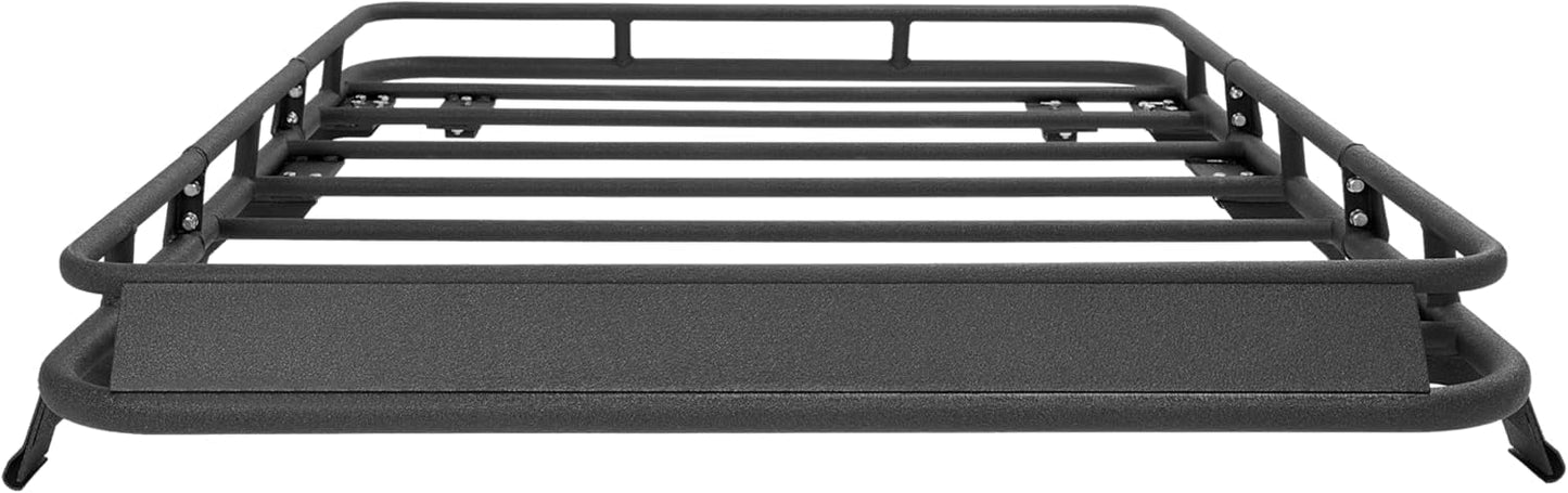 ALMULOO Roof Rack Cargo Basket Compatible with 1984-2001 Jeep Cherokee XJ Rooftop Rack Luggage Baggage Steel Black 140lbs