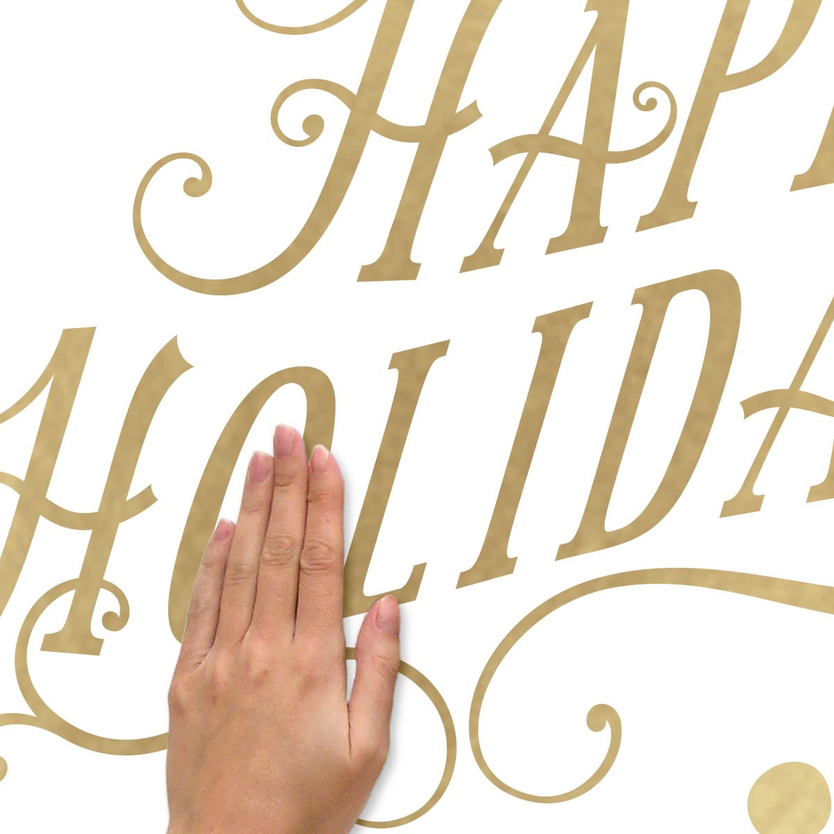 RoomMates RMK5180SCS Happy Holidays Peel and Stick Wall Decals with Metallic Ink