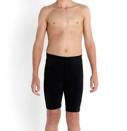Speedo Boys Endurance+ Jammer Swimming Trunks | Training | Chlorine Resistant | Quick Drying | Stretch Fabric | Comfort Fit, Black, 11-12