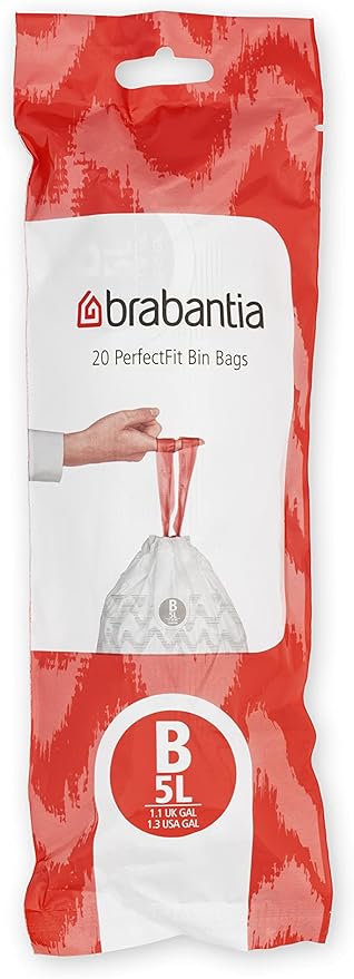 Brabantia PerfectFit Trash Bags Thick Plastic Trash Can Liners