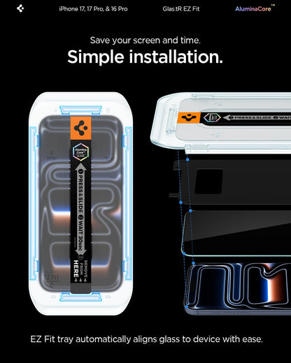 Spigen Tempered Glass Screen Protector [GlasTR EZ FIT] designed for iPhone 14 Pro Max [Case Friendly] - Sensor Protection / 2 Pack