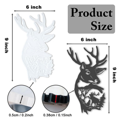 Deer Wall Decor Resin Silicone Mold, Deer Antlers Head Epoxy Casting Mold for Wall Hanging Mount Decor, DIY Door Wall Art Home Party Unique Decoration