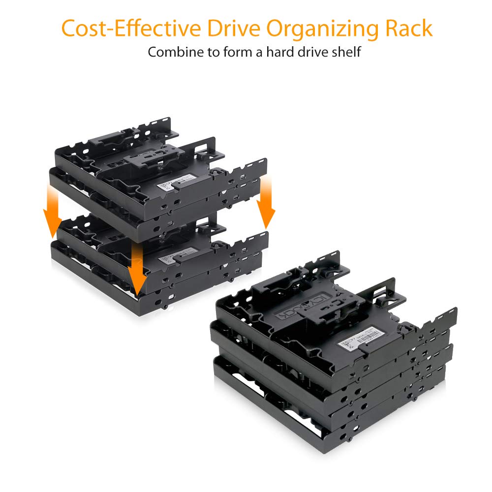 Icy Dock Flex Fit Quattro MB344SP – Mounting Frame for 4 x 2.5 Inches (6.4 cm) SSD/HDD IN 1 x 5.25 Inches (13.3 cm)