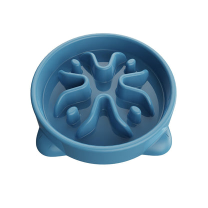 Slow Feeder Dog Bowls Small Breed, Dog Food Bowl Small Anti-Choking Bloat Stop Puzzle Healthy Eating Bowl (Blue, 1 Cup)