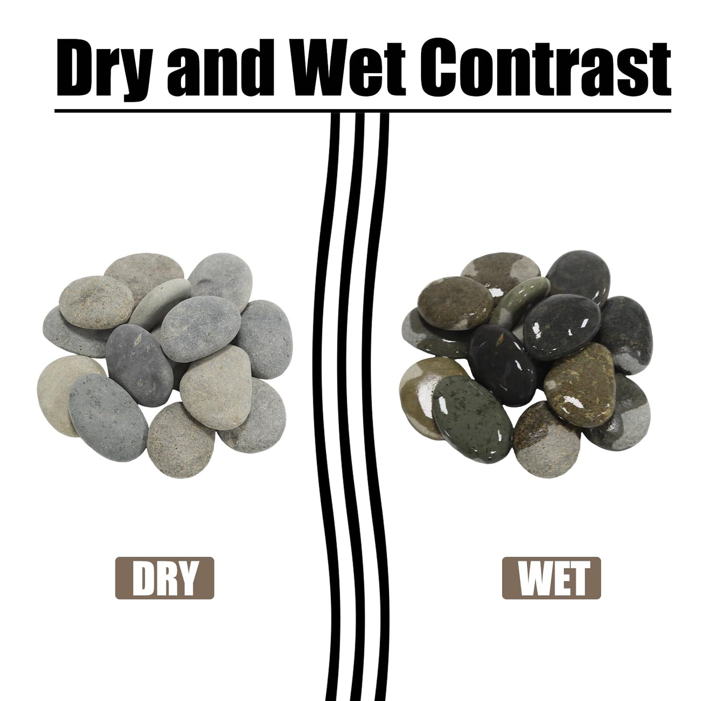 Wuyituart 4LB Large Rocks for Painting, 1-2 Inch Natural River Rocks, Decorative Stones for Fish Tank Aquarium Fountain Garden Arts Crafting