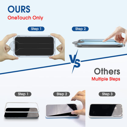 amFilm Auto-Alignment OneTouch for iPhone 16 [6.1''] Screen Protector + Camera Lens Protector, Tempered Glass, 30 seconds Installation, Bubble Free, Case Friendly, Anti-Scratch [2+2 Pack]