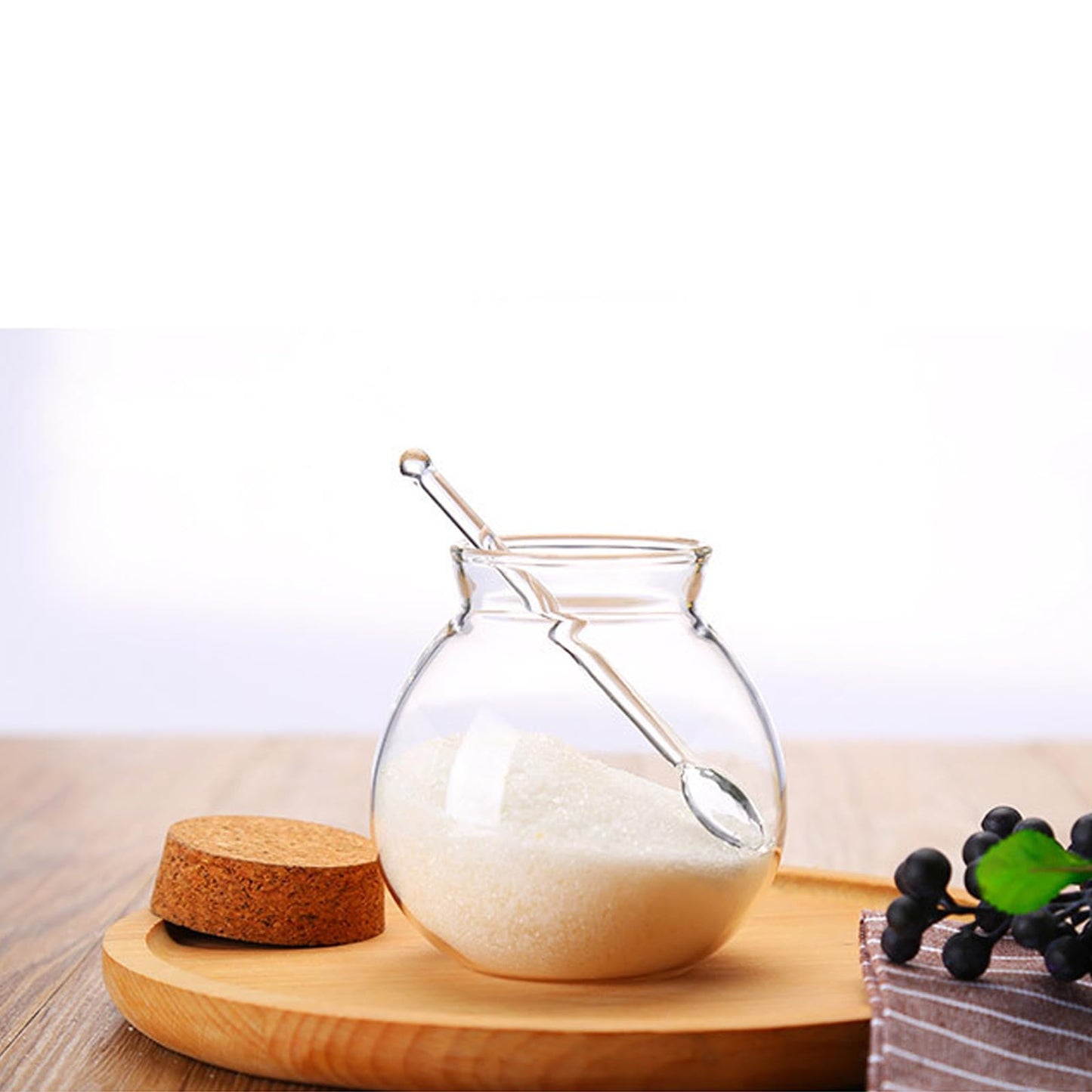 6 Pcs Clear Glass Spoons,Glass Stirring Teaspoons Coffee Spoon Rod Mixing Spoon Tea Stirrers for Home or Party,13mm/5.1inch