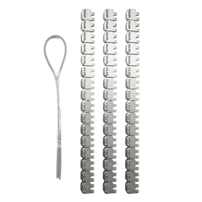 48'' Stainless Steel Conveyor Belt Fasteners Clips with 27.5'' Hinge Pin - for Industrial Conveyor Belt Staple Lacing, Suitable for Belt Thickness of 5-6mm - Split into 3 Equal Sections