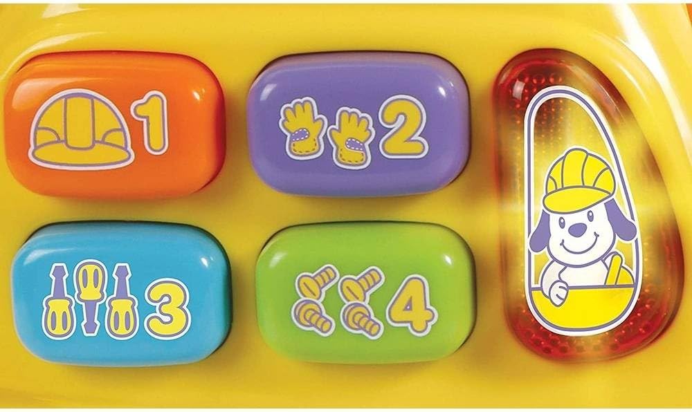 VTech POP and Drop Digger, Educational Push Along Digger for Toddler, Toy Gift for 12 Months to 2 3 Years Boys and Girls. English Version