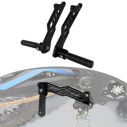 Dirt Bike Rear Foot Pegs Aluminum CNC Passenger Pedal Bracket Rest Footrests for Talaria MX3/MX4/MX5 Electric Dirt Bike Black