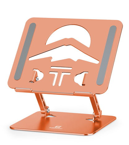 ToBeoneer Laptop Stand, Ergonomic Adjustable Computer Stand for Collaborative Work, Foldable and Portable Heat Sink Computer Stands, Fits up to 15.6-inch Laptops (Orange)