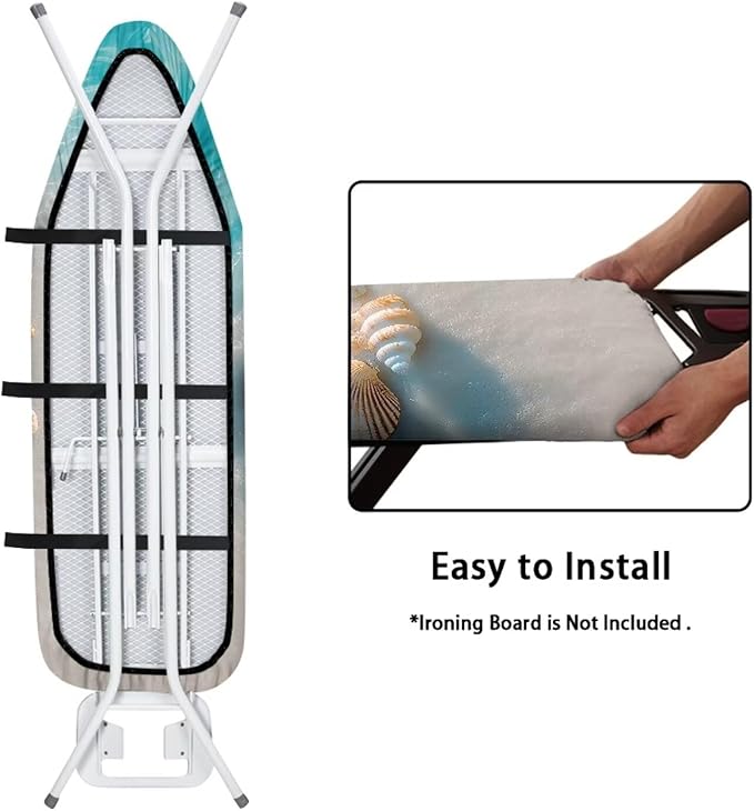 Standard Size Ironing Board Cover Protector Shell Starfish Beach Print Ironing
