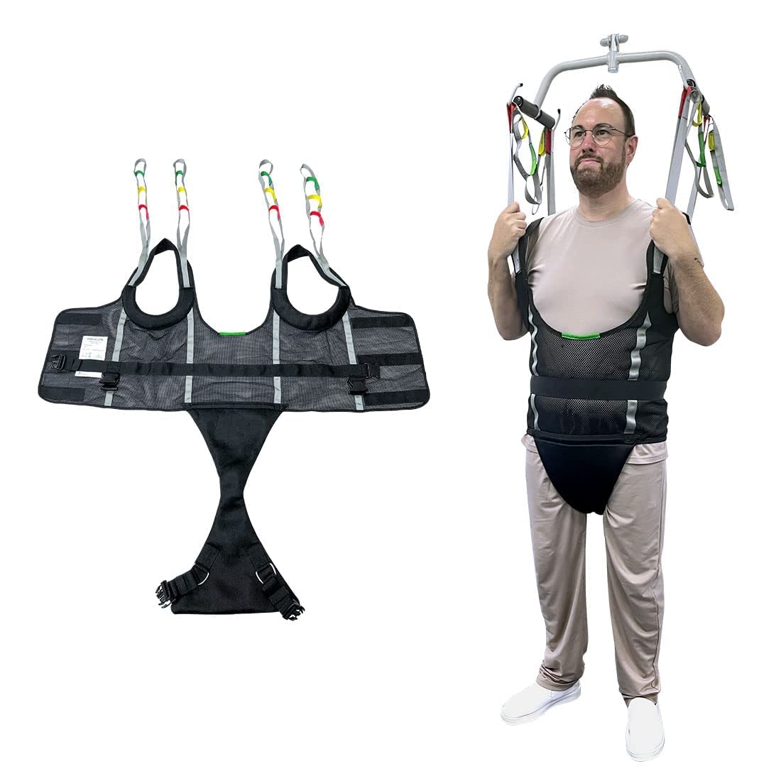 Ehucon Comfort Padded Patient Lift Walking Sling,Portable Standing Harness to People/Handicap for Ambulating Support Training,500 lbs Safety Loading(Small)